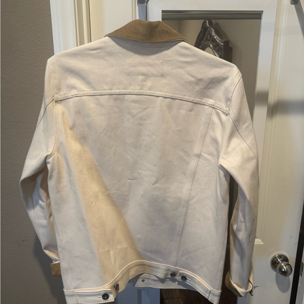 Brand New Rogue Territory Cord Collar Supply Jacket 14oz Ecru Selvedge - Picture 3 of 3